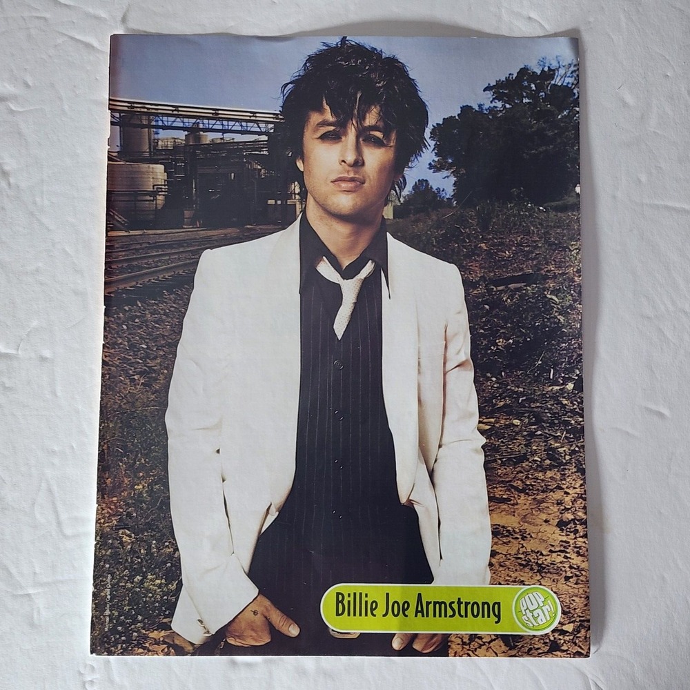 Billie Joe Armstrong Green Day Vintage Pinup Clipping 2005 8x10.5 Popstar!